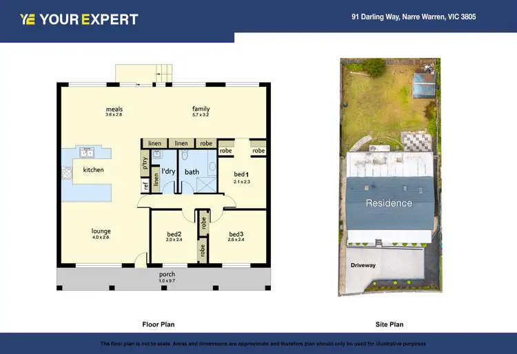 Floorplan of Homely house listing, 91 Darling Way, Narre Warren VIC 3805