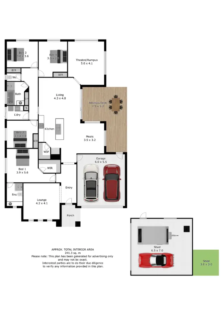 Floorplan of Homely house listing, 10 Lauren Place, Wodonga VIC 3690