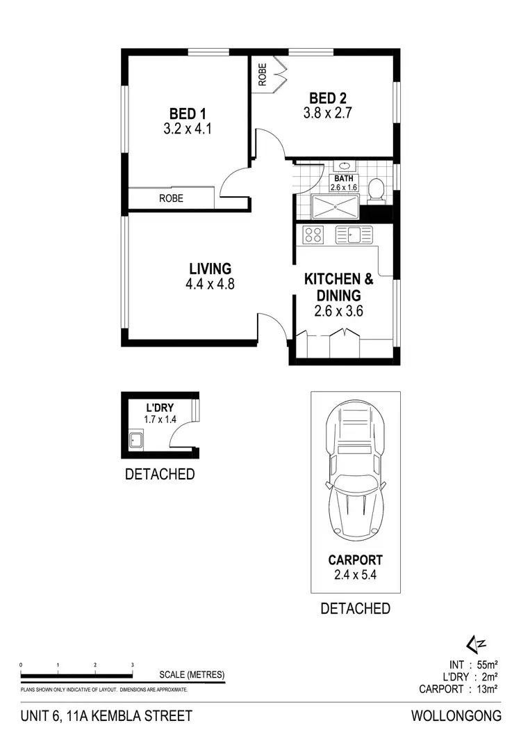 Floorplan of Homely unit listing, 6/11a Kembla Street, Wollongong NSW 2500