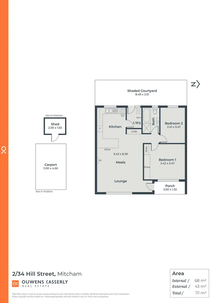 Floorplan of Homely unit listing, 2/34 Hill Street, Mitcham SA 5062