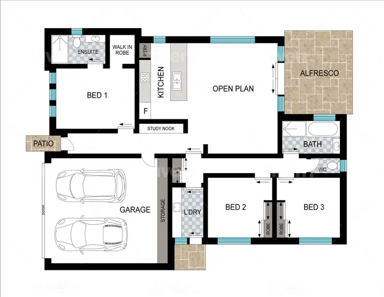 Floorplan of Homely house listing, 52 Atkins Road, Dalyellup WA 6230