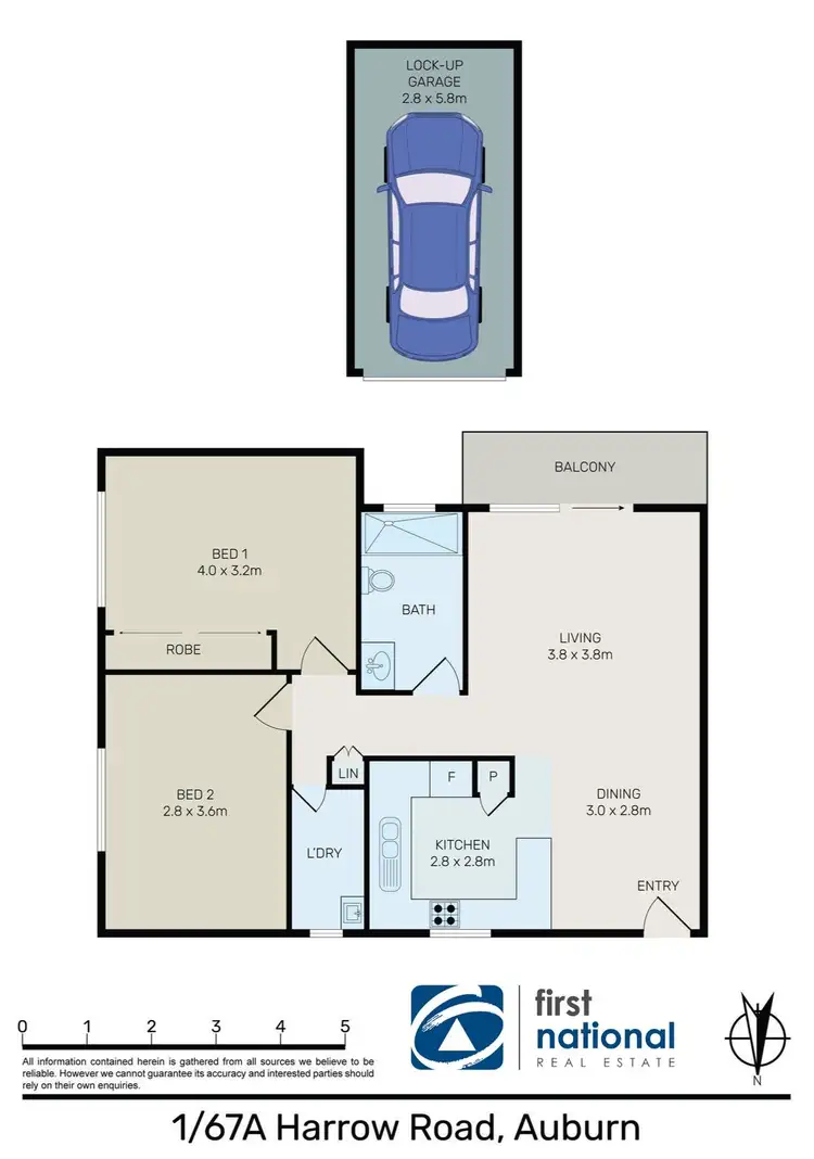 Floorplan of Homely apartment listing, 1/67A Harrow Road, Auburn NSW 2144