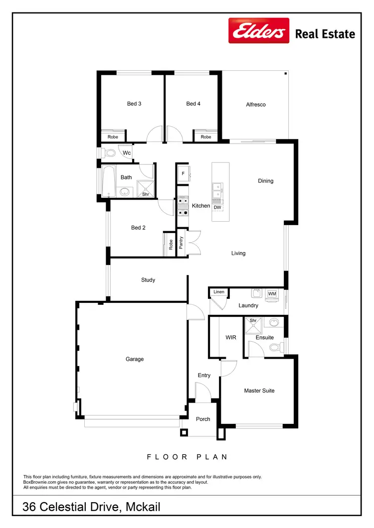 Floorplan of Homely house listing, 36 Celestial Drive, Mckail WA 6330