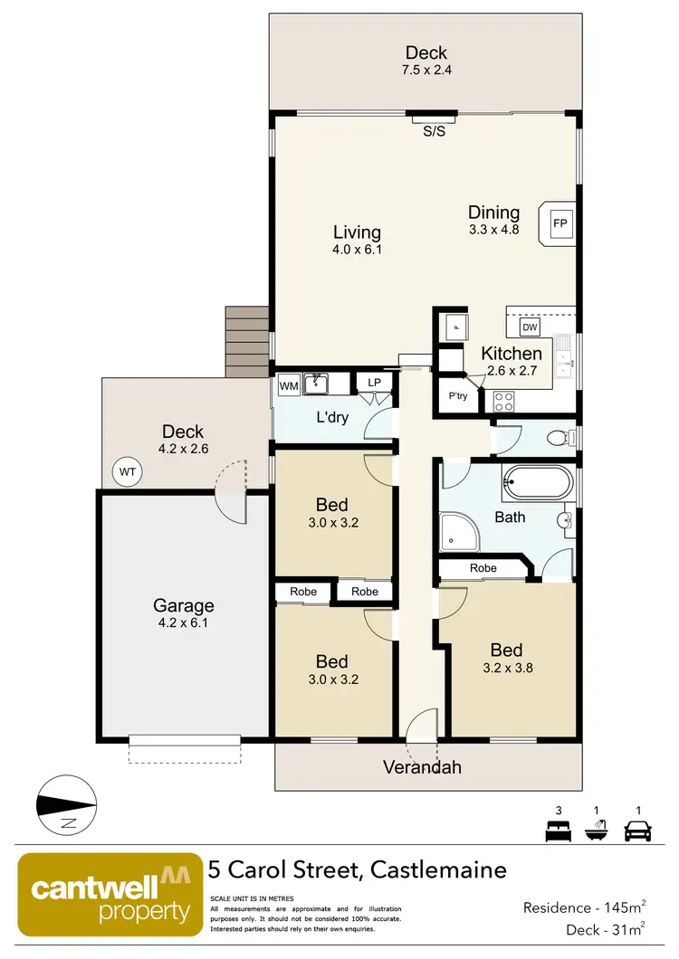 Floorplan of Homely house listing, 5 Carol Street, Castlemaine VIC 3450