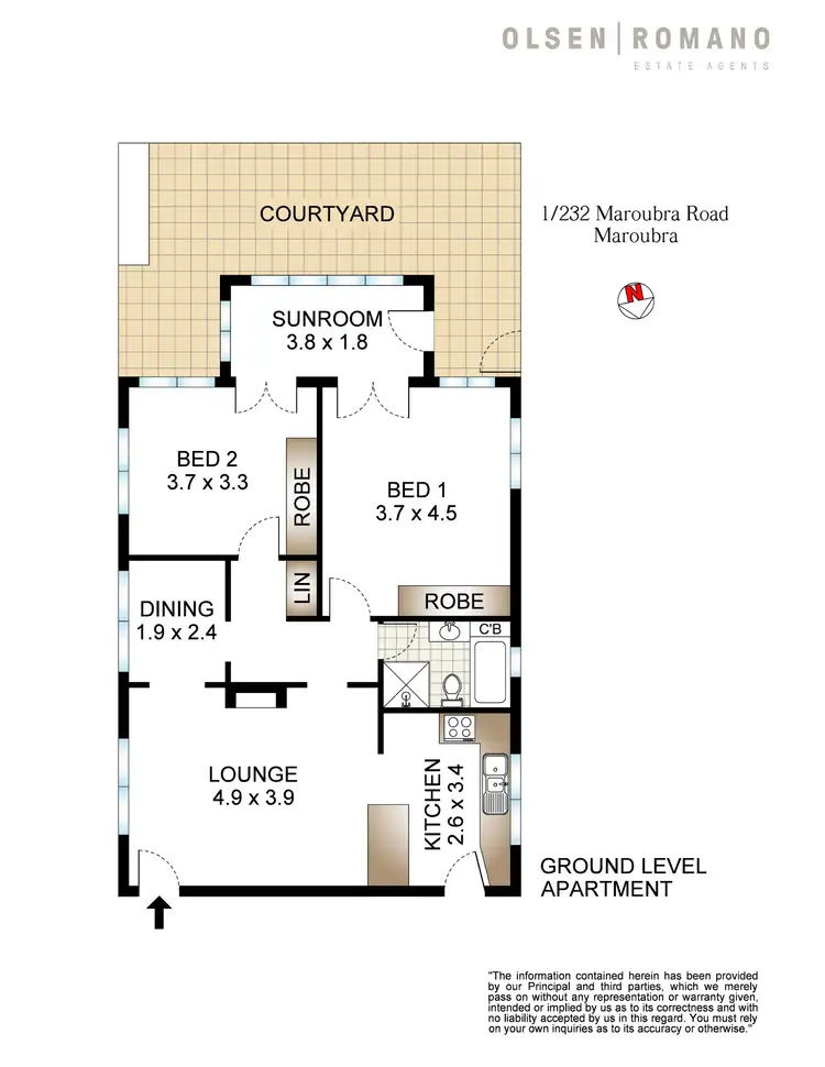 Floorplan of Homely apartment listing, 1/232 Maroubra Road, Maroubra NSW 2035