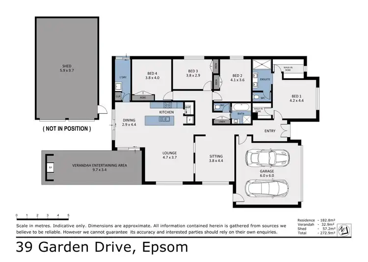 Floorplan of Homely house listing, 39 Garden Drive, Epsom VIC 3551