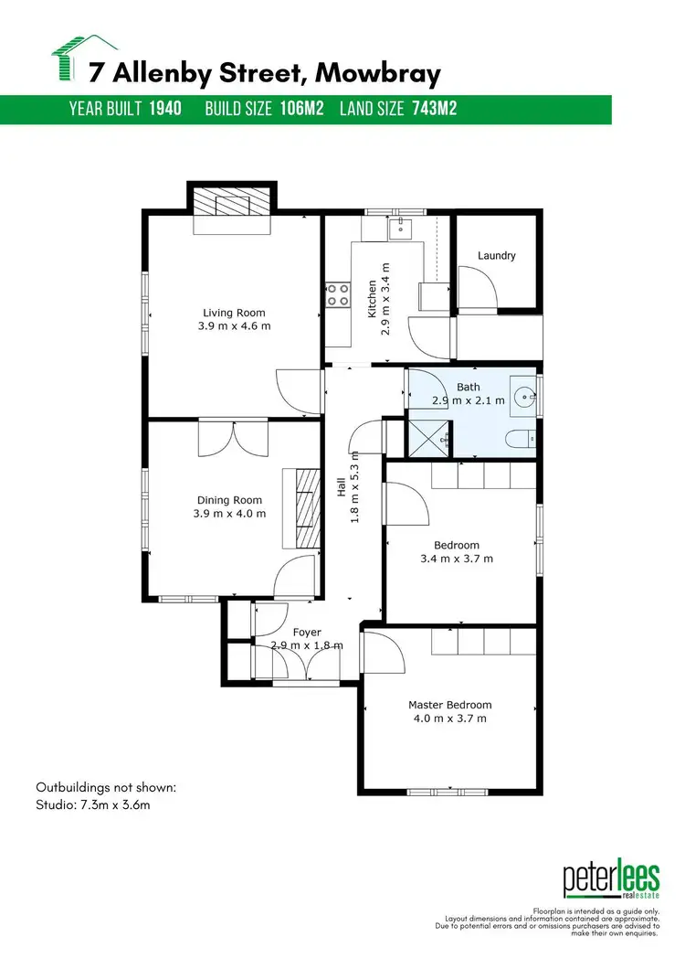 Floorplan of Homely house listing, 7 Allenby Street, Mowbray TAS 7248