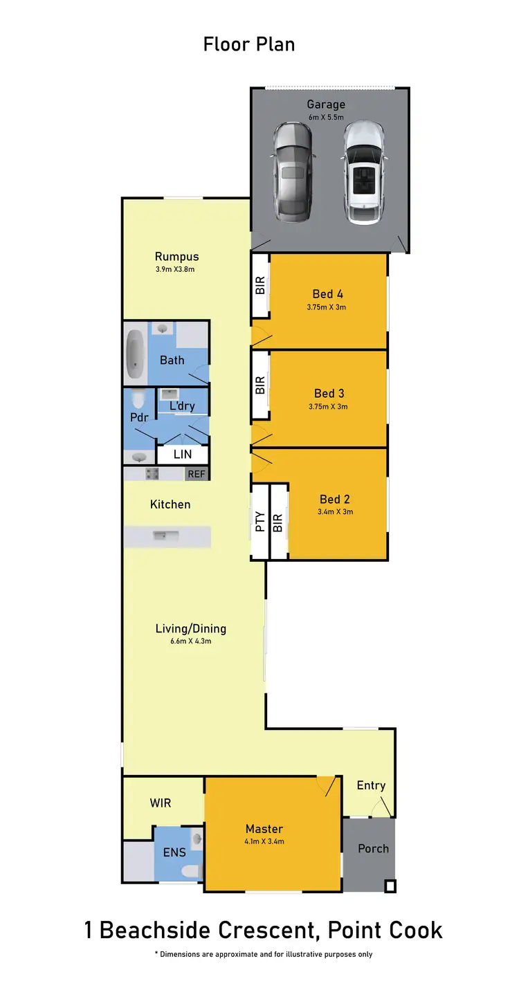Floorplan of Homely house listing, 1 Beachside Crescent, Point Cook VIC 3030