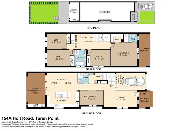 Floorplan of Homely semi-detached listing, 154A Holt Road, Taren Point NSW 2229