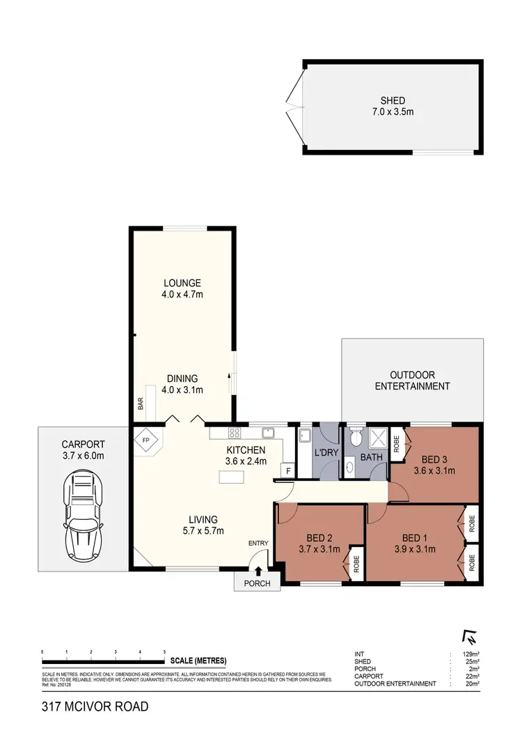 Floorplan of Homely house listing, 317 McIvor Road, Junortoun VIC 3551
