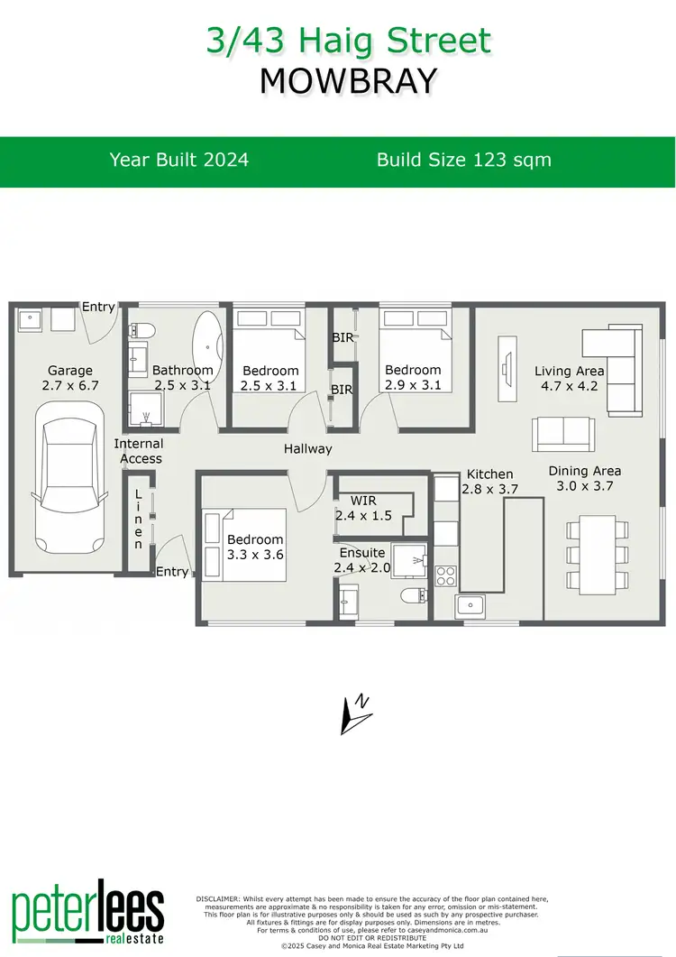Floorplan of Homely unit listing, 3/43 Haig Street, Mowbray TAS 7248
