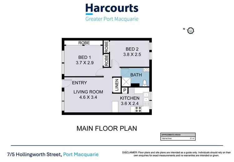 Floorplan of Homely unit listing, 7/5 Hollingworth Street, Port Macquarie NSW 2444