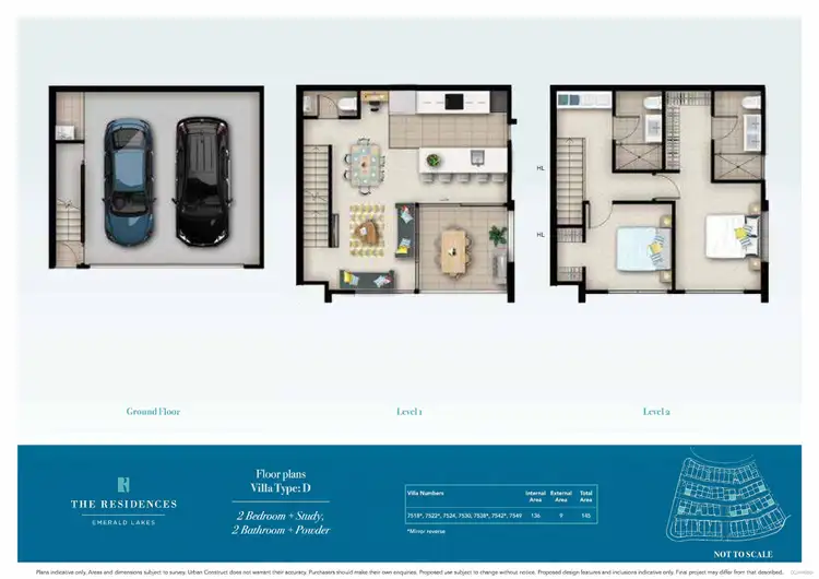 Floorplan of Homely townhouse listing, 22/3031 The Boulevard, Carrara QLD 4211