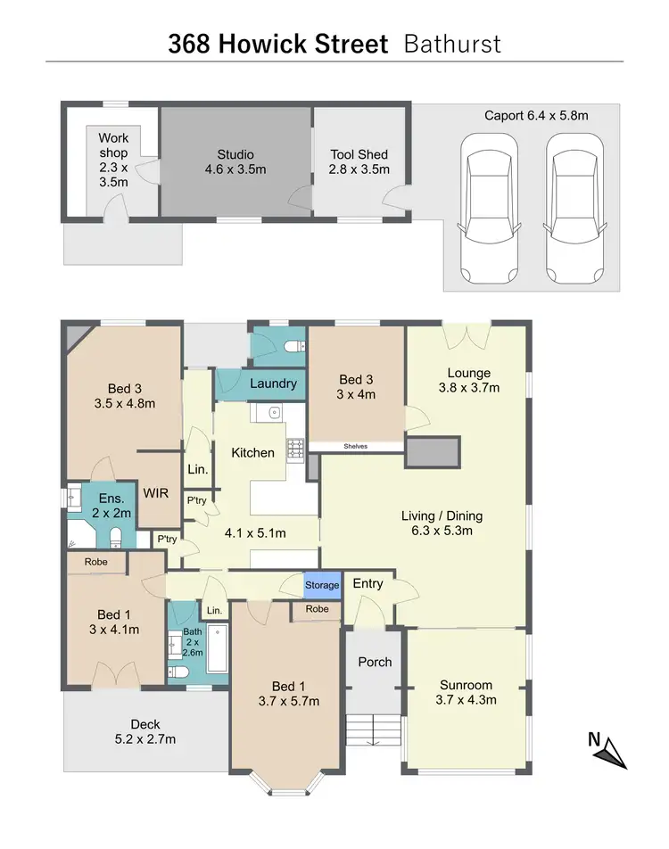 Floorplan of Homely house listing, 368 Howick Street, Bathurst NSW 2795