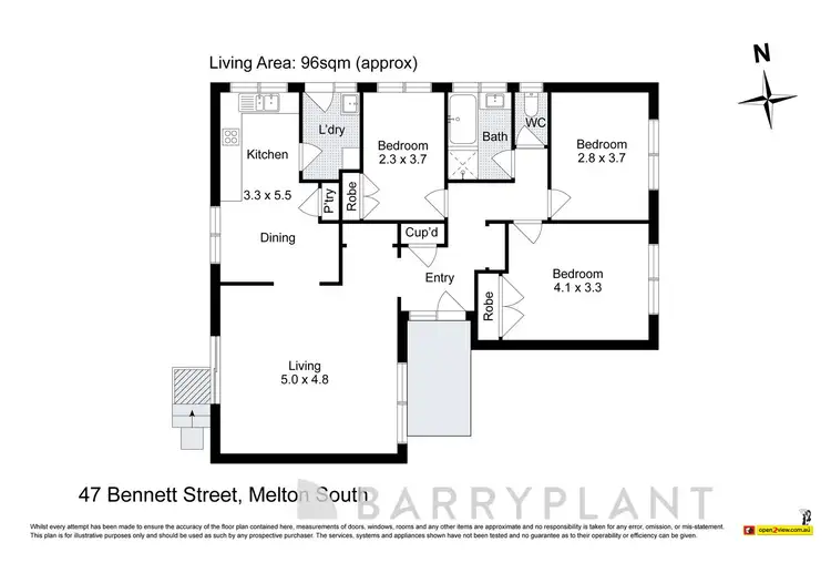 Floorplan of Homely house listing, 47 Bennett Street, Melton South VIC 3338