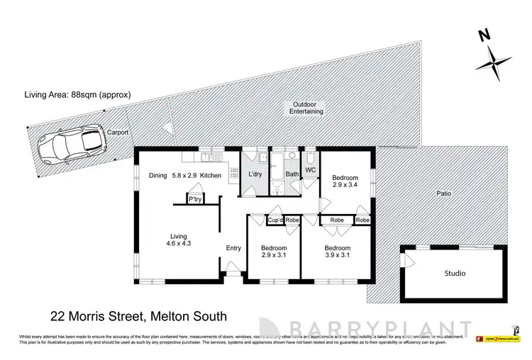 Floorplan of Homely house listing, 22 Morris Street, Melton South VIC 3338