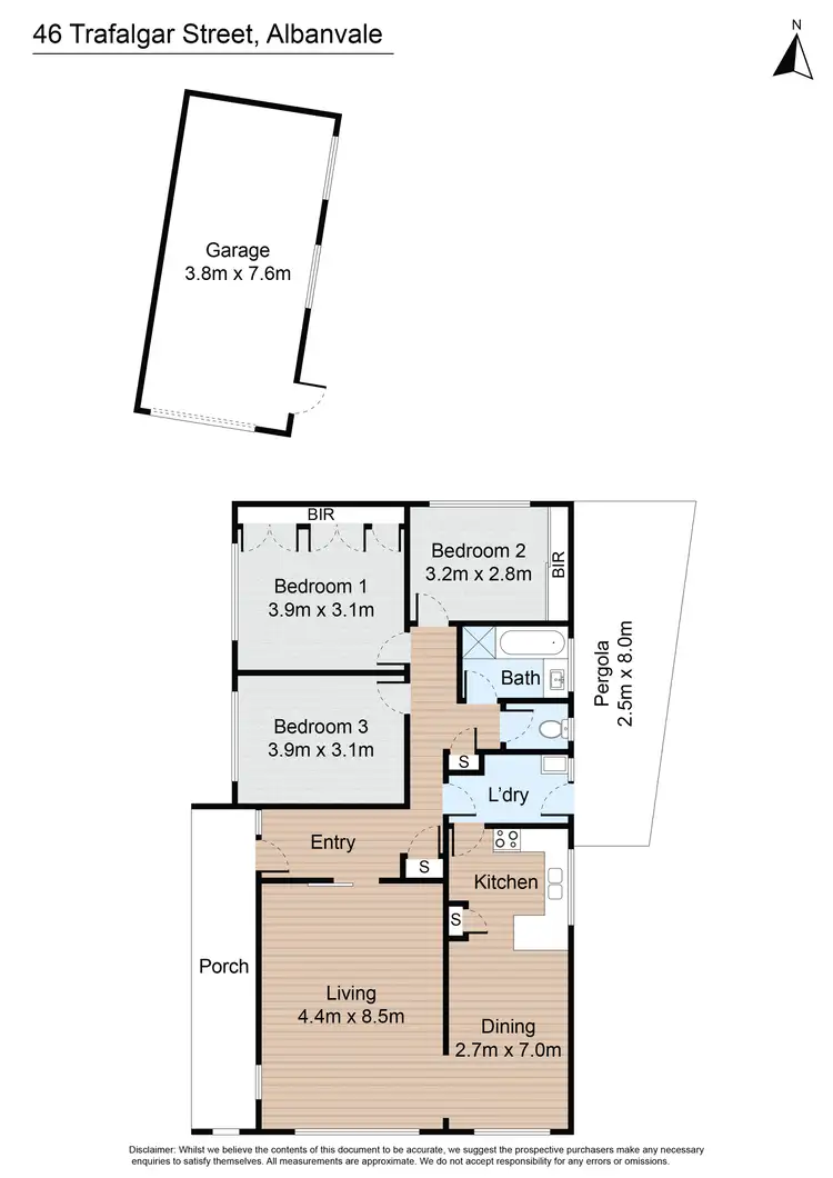 Floorplan of Homely house listing, 46 Trafalgar Street, Albanvale VIC 3021