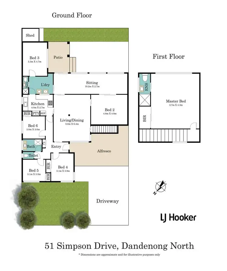 Floorplan of Homely house listing, 51 Simpson Drive, Dandenong North VIC 3175