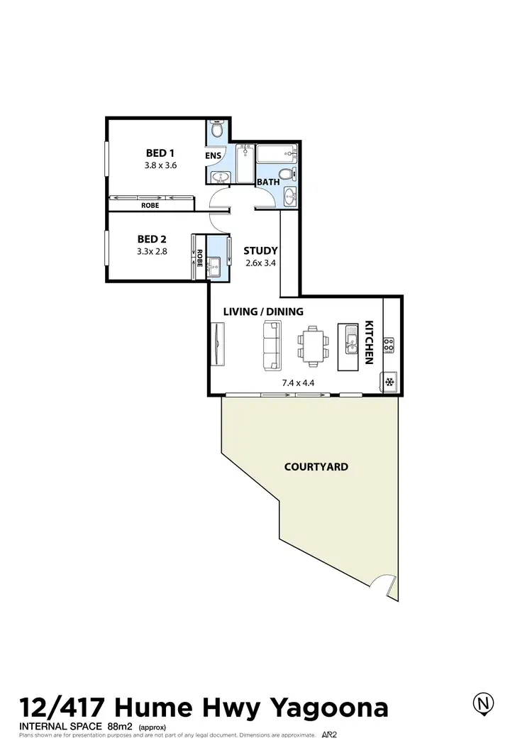 Floorplan of Homely unit listing, 12/417-423 Hume Highway, Yagoona NSW 2199