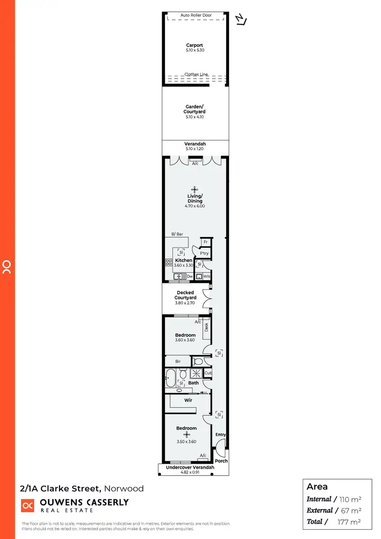 Floorplan of Homely house listing, 2/1A Clarke Street, Norwood SA 5067