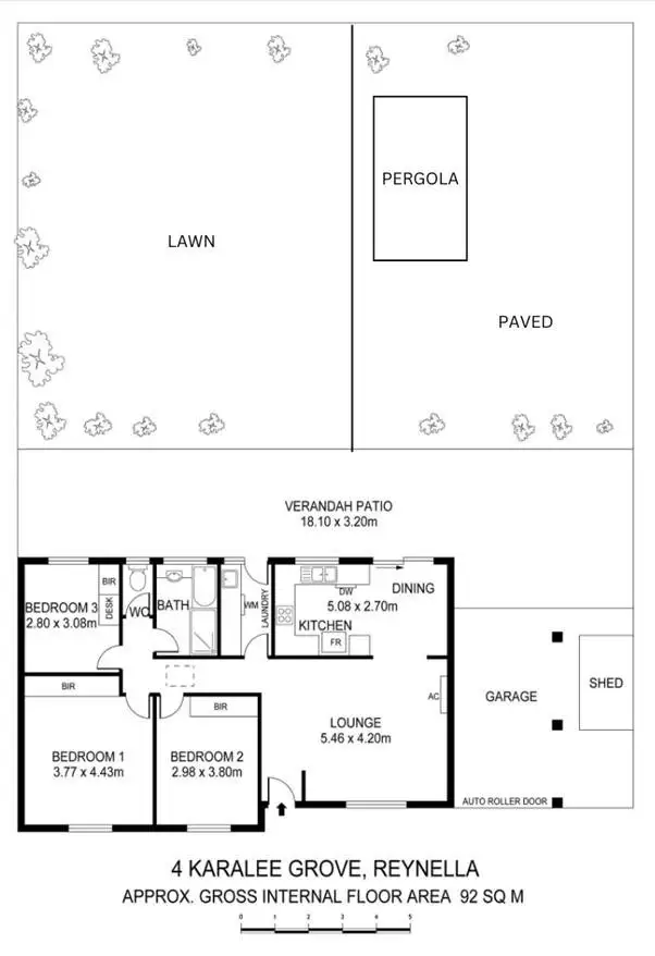 Floorplan of Homely house listing, 4 Karalee Grove, Reynella SA 5161