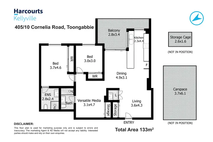 Floorplan of Homely apartment listing, 405/10 Cornelia Road, Toongabbie NSW 2146