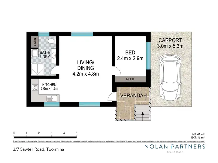 Floorplan of Homely semi-detached listing, 3/7 Sawtell Road, Toormina NSW 2452