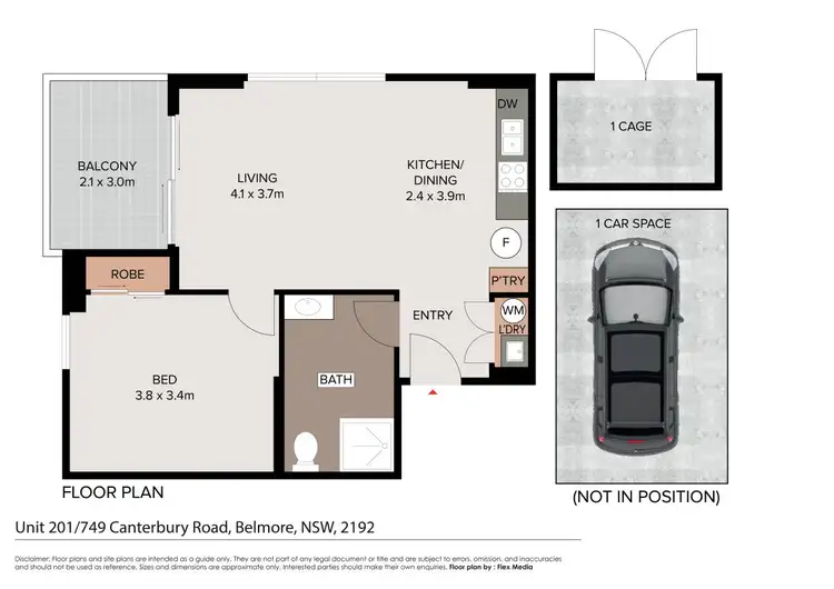 Floorplan of Homely unit listing, 201/749 Canterbury Road, Belmore NSW 2192