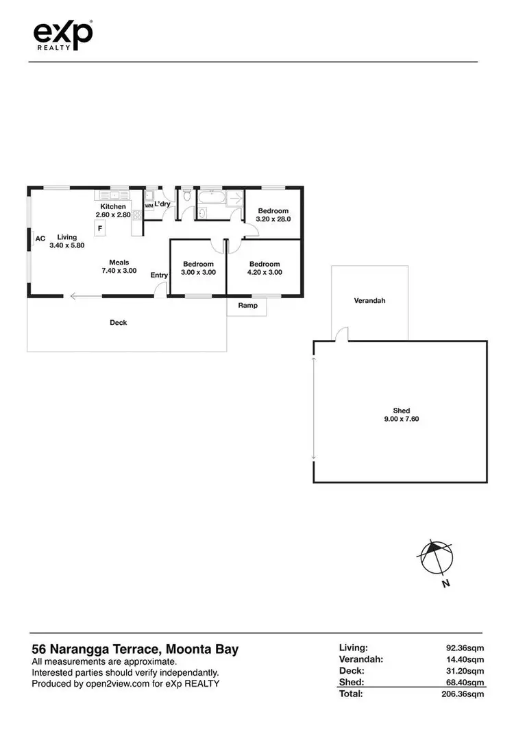 Floorplan of Homely house listing, 56 Narangga Terrace, Moonta Bay SA 5558