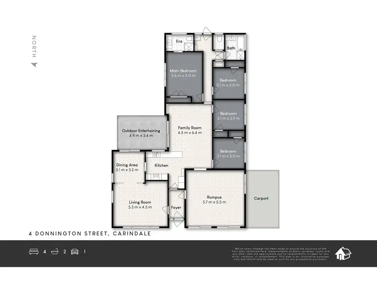 Floorplan of Homely house listing, 4 Donnington Street, Carindale QLD 4152