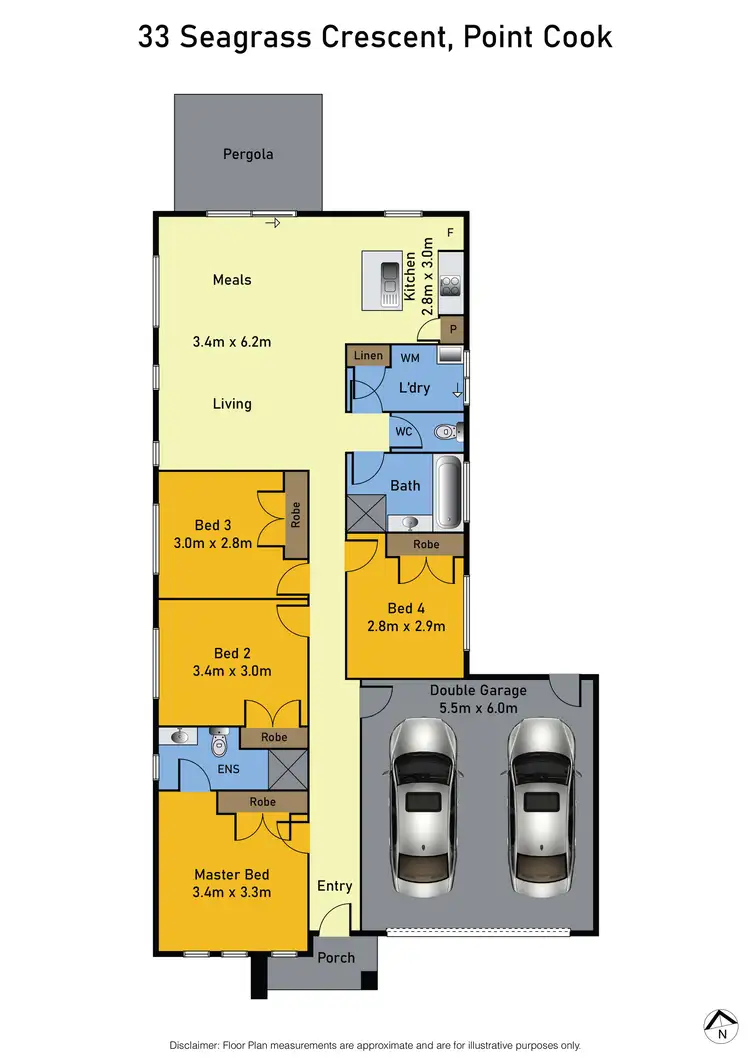 Floorplan of Homely house listing, 33 Seagrass Crescent, Point Cook VIC 3030