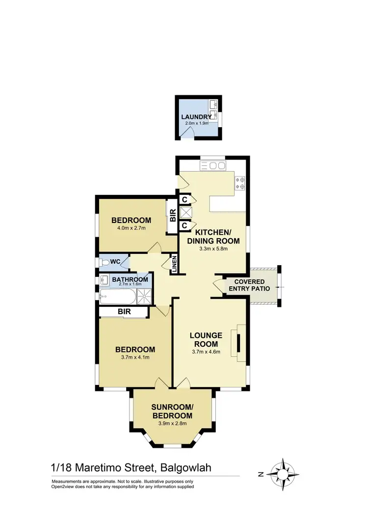 Floorplan of Homely semi-detached listing, 1/18 Maretimo Street, Balgowlah NSW 2093