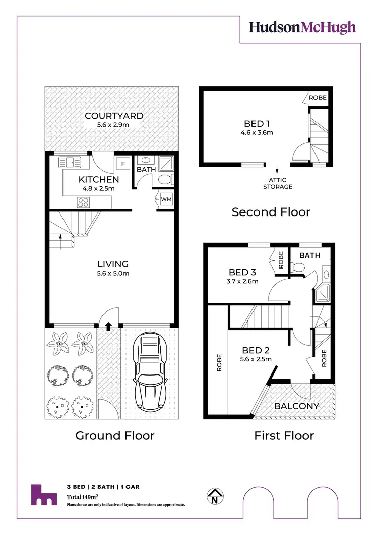Floorplan of Homely townhouse listing, 3/83 Foster Street, Leichhardt NSW 2040