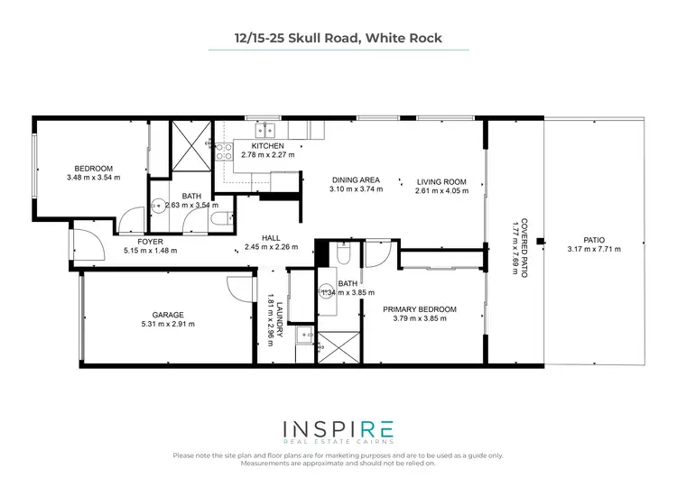Floorplan of Homely villa listing, 12/15-25 Skull Road, White Rock QLD 4868