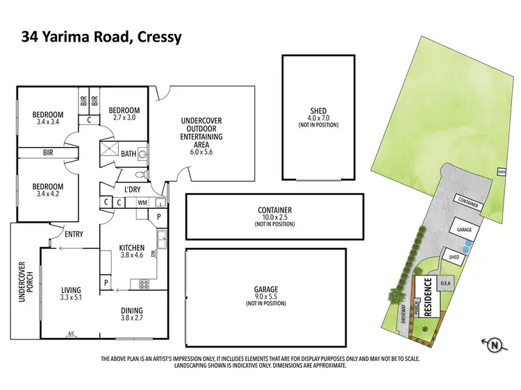 Floorplan of Homely house listing, 34 Yarima Road, Cressy VIC 3322