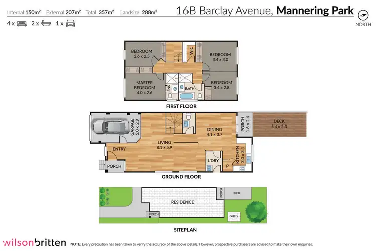 Floorplan of Homely townhouse listing, 16B Barclay Avenue, Mannering Park NSW 2259