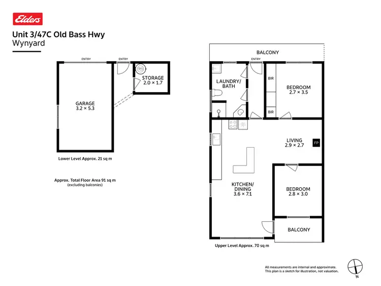 Floorplan of Homely unit listing, 3/47C Old Bass Highway, Wynyard TAS 7325