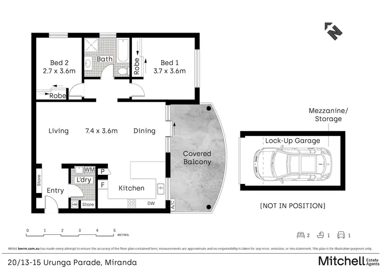 Floorplan of Homely apartment listing, 20/13-15 Urunga Parade, Miranda NSW 2228