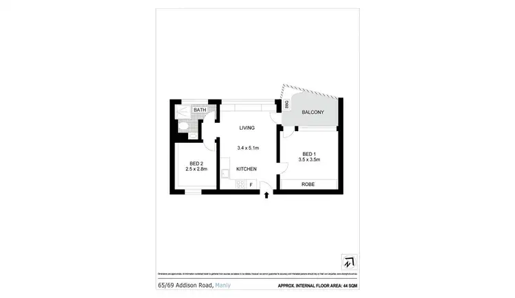 Floorplan of Homely apartment listing, 65/69 Addison Road, Manly NSW 2095
