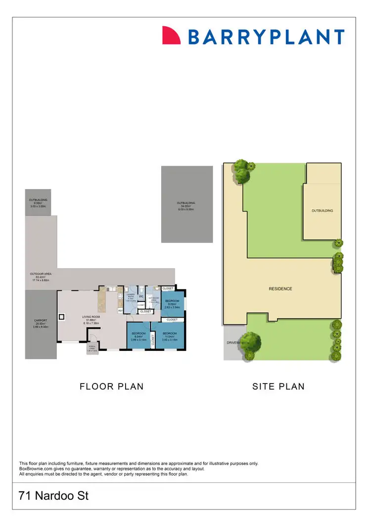 Floorplan of Homely house listing, 71 Nardoo Street, Red Cliffs VIC 3496