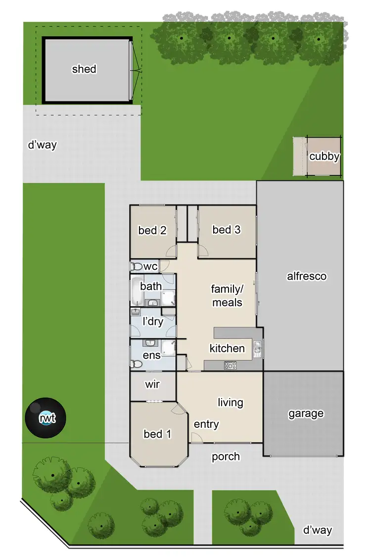 Floorplan of Homely house listing, 5 Rapallo Way, Cranbourne North VIC 3977