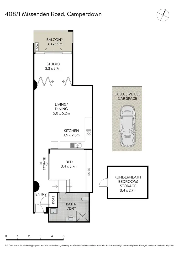 Floorplan of Homely apartment listing, 408/1 Missenden Road, Camperdown NSW 2050
