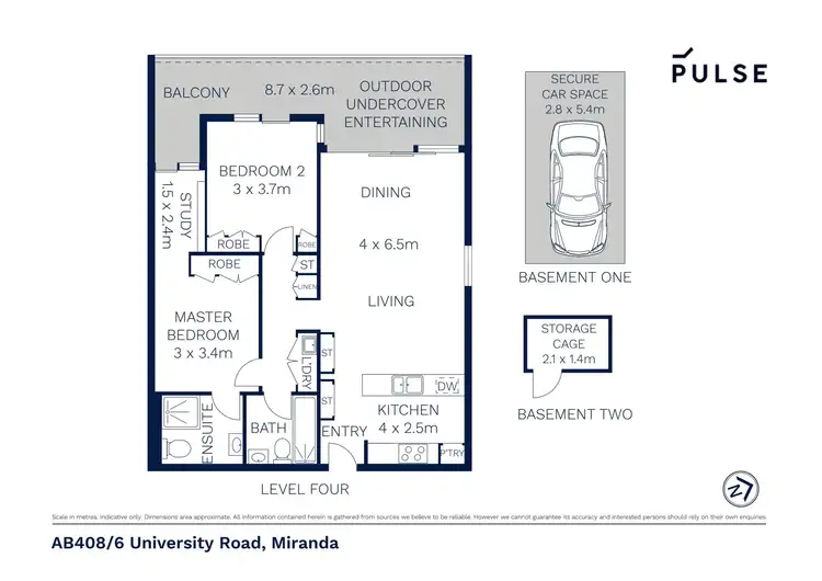 Floorplan of Homely unit listing, AB408/6 University Road, Miranda NSW 2228