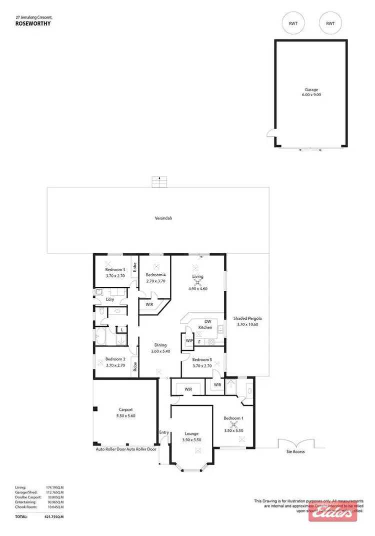 Floorplan of Homely house listing, 27 Jemalong Crescent, Roseworthy SA 5371