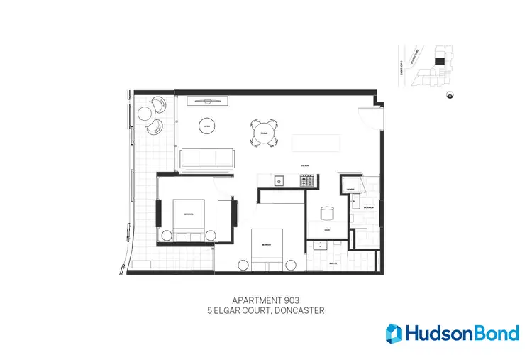 Floorplan of Homely apartment listing, 903/5 Elgar Court, Doncaster VIC 3108