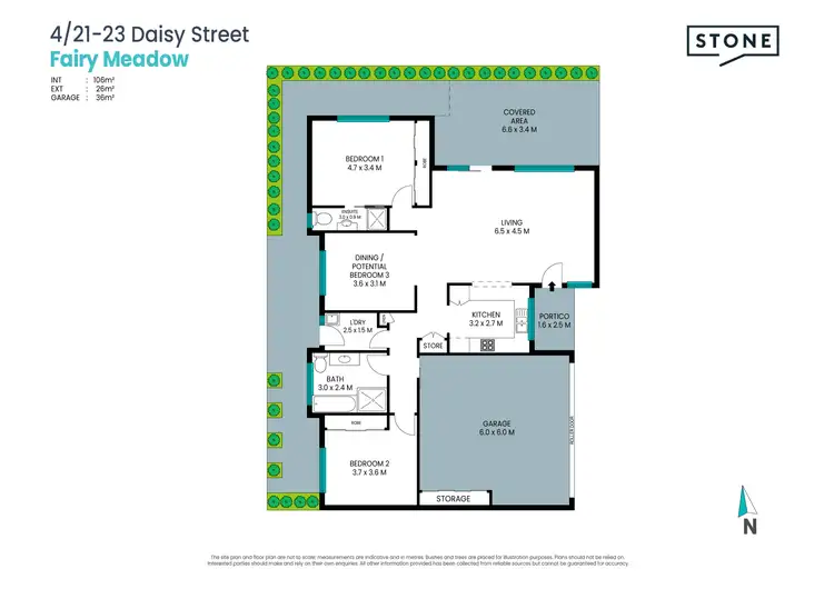 Floorplan of Homely villa listing, 4/21-23 Daisy Street, Fairy Meadow NSW 2519