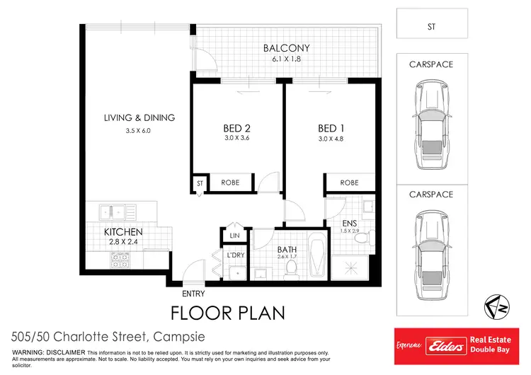 Floorplan of Homely apartment listing, 505/50 Charlotte St, Campsie NSW 2194