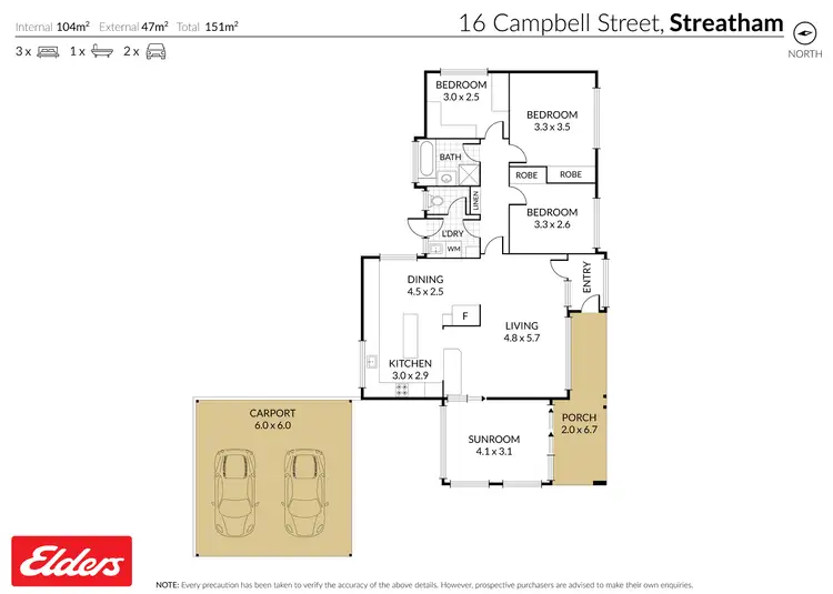 Floorplan of Homely house listing, 16 Campbell Street, Streatham VIC 3351
