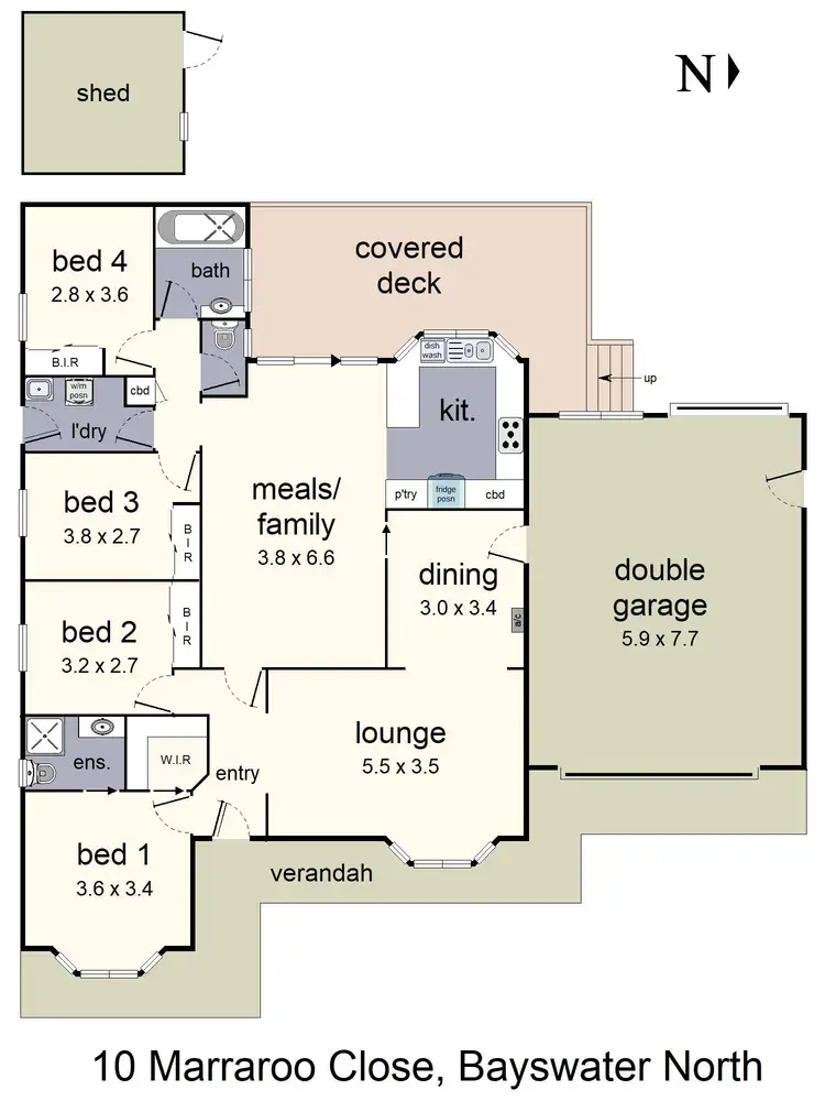 Floorplan of Homely house listing, 10 Marraroo Close, Bayswater North VIC 3153