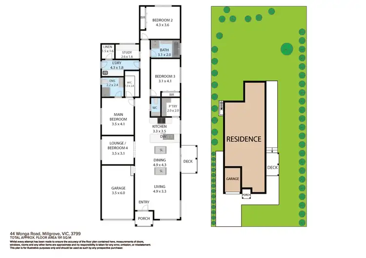 Floorplan of Homely house listing, 44 Wonga Road, Millgrove VIC 3799